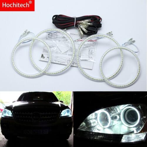 For Mercedes Benz M Class W164 ML320 ML350 ML500 ML63 AMG 2006 2007 SMD White LED Angel Eyes Halo Ring Kit Daytime Running Light
