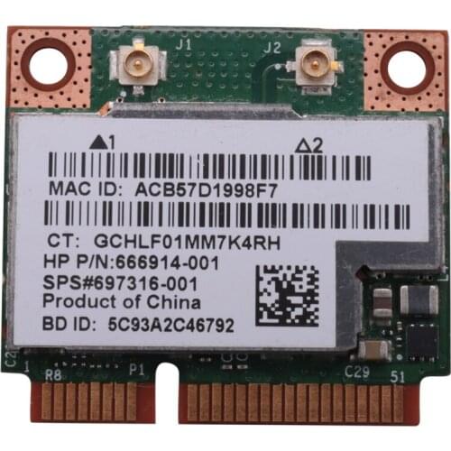 Dual Band BCM943228HMB 802.11A/B/G/N 300Mbps Wifi Wireless Card Bluetooth 4.0 Half MINI Pci-E Notebook Wlan 2.4Ghz 5Ghz