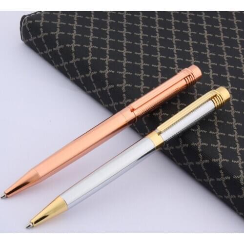 Chromium plating process Lattice pattern golden Metal Ballpoint Pen
