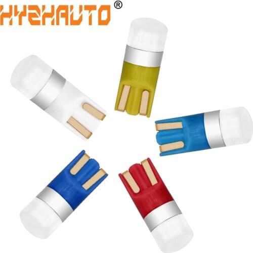 HYZHAUTO 10Pcs LED W5W 192 194 168 T10 LED Bulbs 3030 SMD Car Doom Reading Lights Wedge Clearance Lamp White Yellow Red 12V