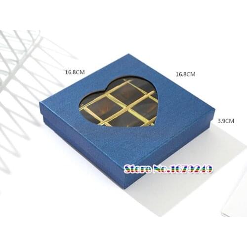 16 lattice Chocolate Candy Box,Valentine Chocolate Paper Box Christmas Birthday candy Packaging Storage Boxes 50pcs/lot