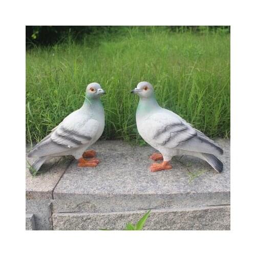Creative Resin Imitating Pigeon Arrangement Outdoor Garden Forest Villa Courtyard Sculpture White Room Decoration doll