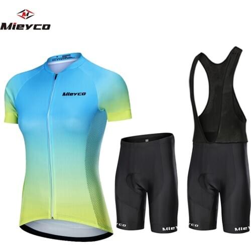 Mieyco 2020 Women Cycling Jersey Summer Short Sleeve Set Maillot Bib Short Bicycle Clothes Sportwear Shirt Clothing Suit Rennrad