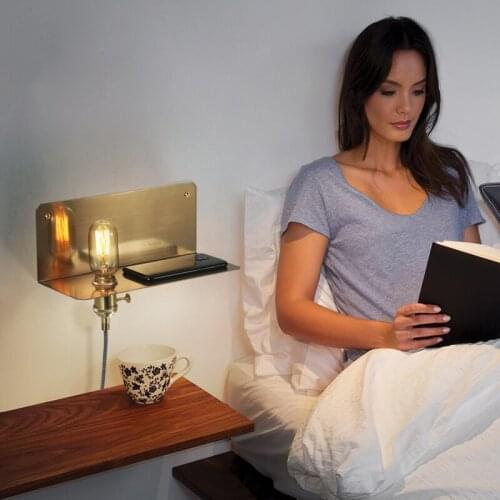 Nordic Minimalism Glass Globe Lustre E27 Led Wall Lamp Corridor Retro Led Wall Scones Black / Gold Metal Luminaires Lighting