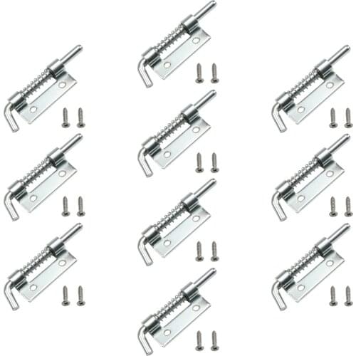 MroMax New Door Window Bolts Iron Galvanized Trumpet/Medium/Large-Plated Color-Right/Left Hardware Bolts Color Zinc 1/10/20pcs