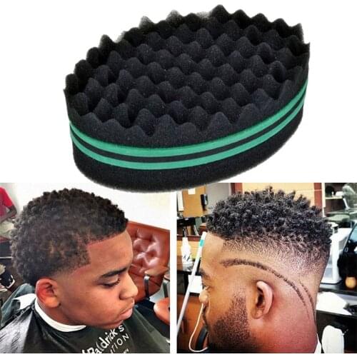 Oval Sponge Hair Brush Double Sided Hair Curler Wave-Shaped Hair Curl Magic Twist Hair Brush Sponge Hair Styling Tools