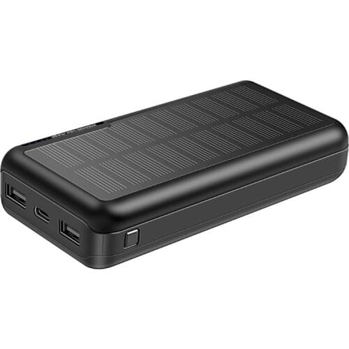 Solar Power Bank Portable External Battery Solar Powerbank Micro Type-C Port For Smart Phone Digital Decives