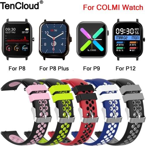 Silicone Band For COLMI P8 Plus Pro SE Wrist Strap For COLMI P12 P10 P9 V31 V23 Pro Land 1 2S Replacement Bracelet Watch Belt