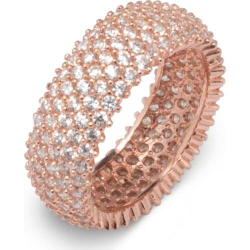 Handmade Women Silver Multi Stone Ring Six Rows of Rings Silver Ring Wedding Engagement Accessories 925K Silver