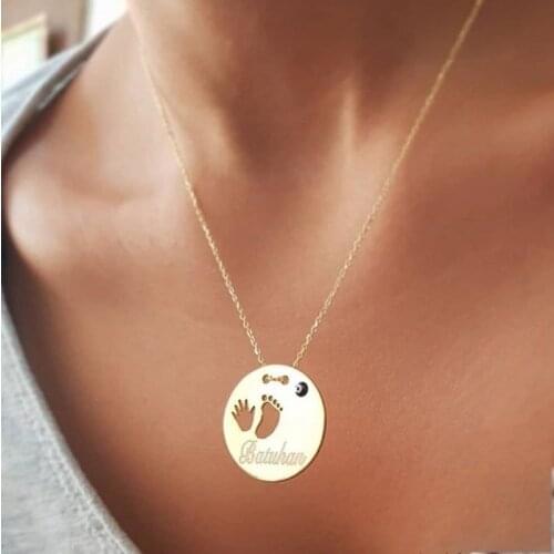 First Step New Born Is Silver Necklace