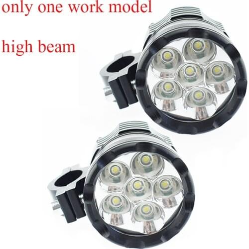 12V 60W Motorcycle work lamp LED Moto auxiliary lights only high beam 6000K spotlights Motorbike Headlight DRL Car accessories