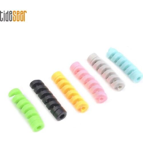 Universal Silicone USB Charging Charger Data Cable Protector Cover for iPhone Android Charge Cord Management Cable Organizer