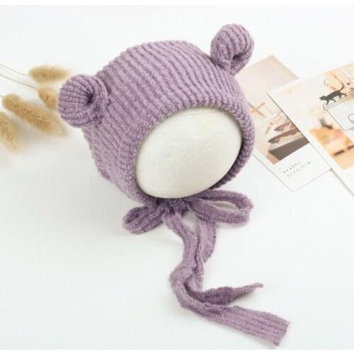 Newborn Photography Posing Props Cute Crochet Knitted Hat Baby Infants Beanies 97BC