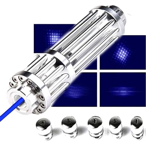 High Powerful Blue Laser Torch 450nm 10000m Focusable Laser Pointer pen Focus Adjustable Burning Lazer torch