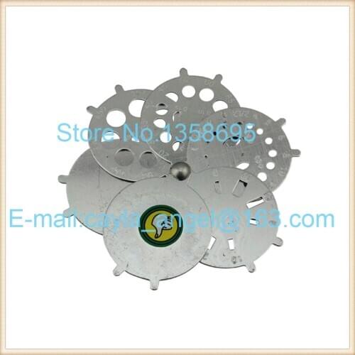 Free Shipping 6pcs Round Gemstone Jewelry Diamond Caliper Tool For Measuring Circle/Ellipse/Rectangular Size