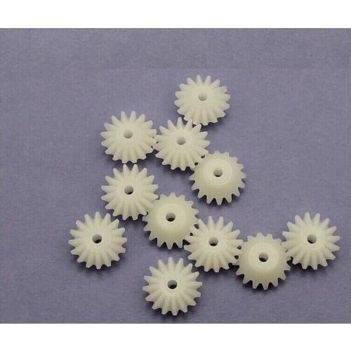 100PCS 0.5 Modulus 16T 2mm Aperture Plastic Spindle Bevel Gear Allotype Gears For RC Motor Axle DIY Model-Making Materials