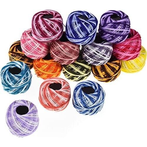 16pcs Roll Cotton Embroidery Thread DIY Craft Cross Stitch Knitting Dyeing Line Sewing Tools Accessories Cross Stitch Thread