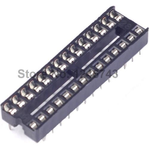 17PCS 28Pin DIP IC Sockets Adaptor Solder Type 28 Pin Narrow Body
