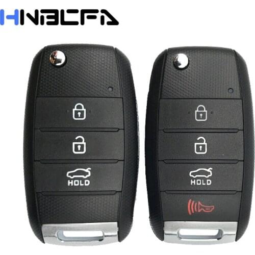 3/4 Buttons For KIA K3 Sorento Carens K2 K5 Cerato Forte Flip Folding Smart Remote Key Case Fob Housing Key Shell