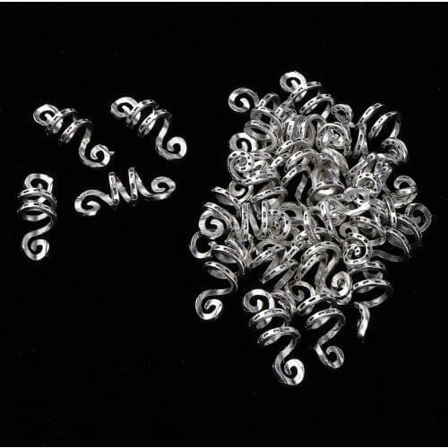30pcs Hair Beads Rings-Dreadlock Hair Accessories Norse Spiral Hair Coils Spring Beads for Braid Beards Hair Jewelry DIY