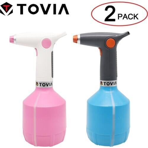2pcs Automatic Garden Sprayer Electric Rechargeable Sprayer Powerful Battery Water Spray Bottle Garden Mister with Mist Nozzle