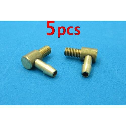 Free Shipping 5 Pcs M5 L-type Nozzles 90 Degree Water Nipple Tap Copper Right Angle Water Faucet for RC Boat Spare Parts