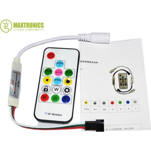 SP103E Wireless RF Digital Full Color RGB Controller 14Key DC 5V 12V for WS2812 WS2811 LED Strip