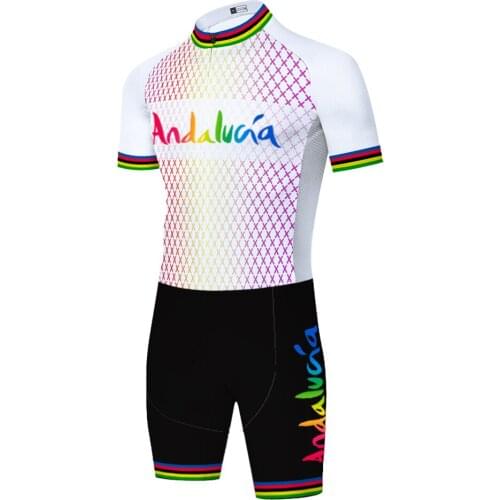 Andalucia Laser Cut One piece skinsuit Maillot Tricota Ropa Hombre Jersey Abbigliamento Ciclismo Conjunto Ciclismo Masculino