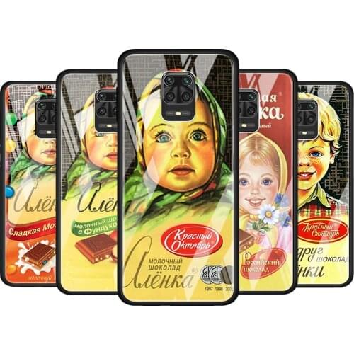 Alenka bar wonka chocolate for Xiaomi Redmi Note 10 Pro Max 10S 9T 9S 9 8T 8 7 Pro 5G Luxury Tempered Glass Phone Case Cover