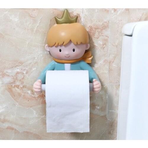 Cute Cartoon Toilet Paper Holders Creative Animal Wall Mounted Hanging Roll Paper Shelf Bathroom Tissue Box Storage Rack