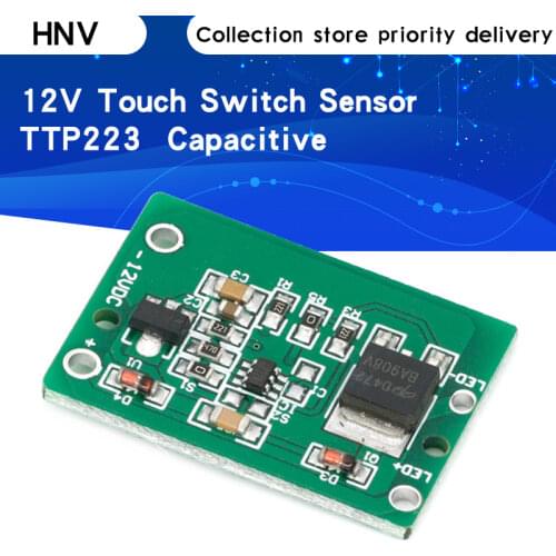 12V Capacitive Touch Switch Sensor Module Push Button Touching Key Module Jog Latch With Relay DC 6-20V 3A TTP223 module