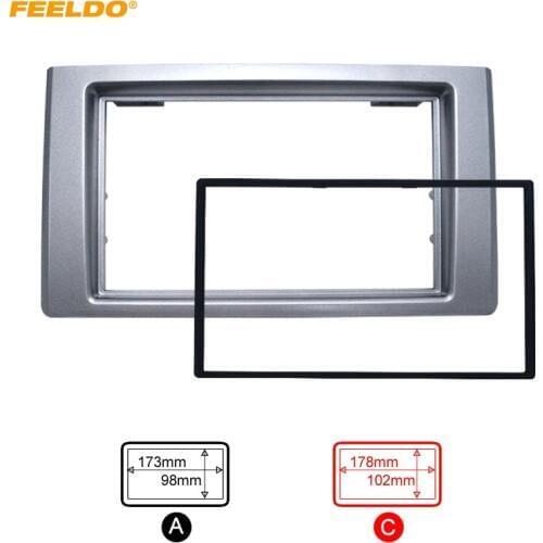 FEELDO Car 2DIN CD DVD Radio Fascia Frame for Iveco 2009+ Dash Mount Kit Adapter Trim Dashboard Panel #HQ5265