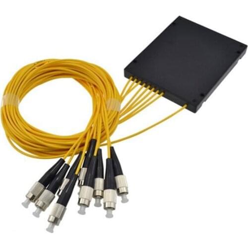 FTTH ABS Box 1x8 FC UPC PLC Fiber Optical Splitter with FC/UPC Connector Planar waveguide type Optical splitter