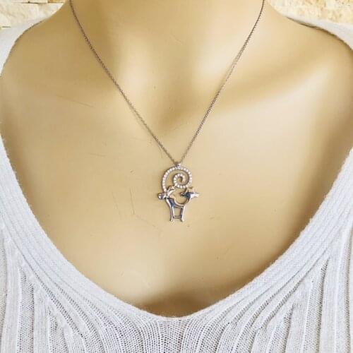 Fancy Cat 925 Sterling Silver Necklace Women Girls Gift Jewelry Accessories Fashion Handmade Elegant Chain