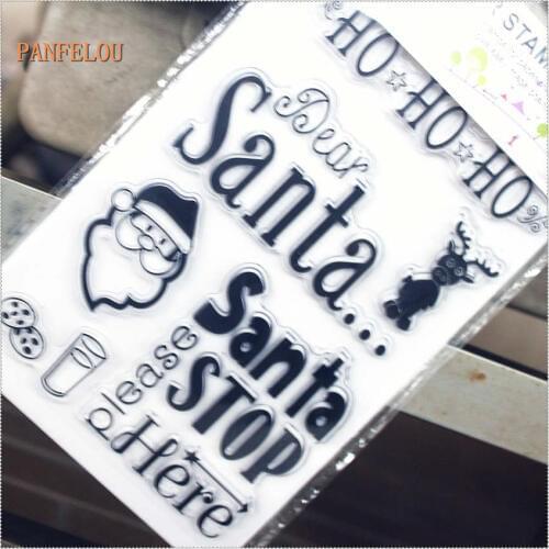 PANFELOU 11.3*15.56cm word series Transparent Silicone Rubber Clear Stamps cartoon for Scrapbooking/DIY wedding album