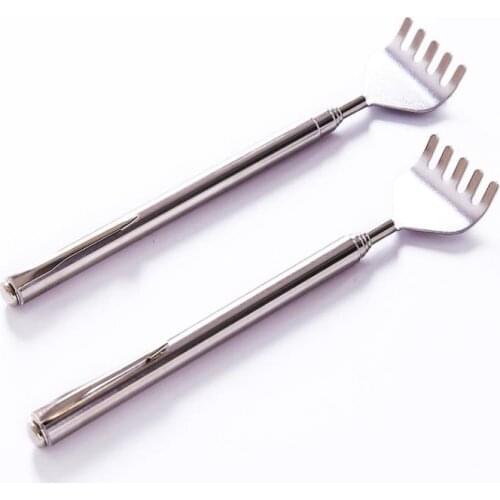 Portable Stainless Steel Telescopic Back Scratcher with Pen Clip Body Scratching Tool Gifts SN1557
