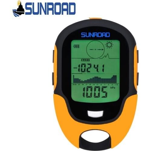 SUNROAD Hand-hold Altimeter GPS Tracker Pocket Watch Compass Barometer Weather Forcast Backlight 5ATM Waterproof Protable Watch