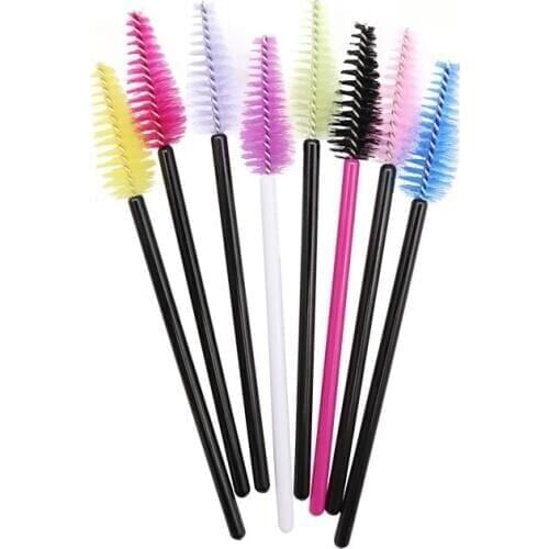 HOT 25 Pcs Disposable drop shape eyelash brush cosmetic portable eyelash brow comb Eyelash Extension women Makeup tools