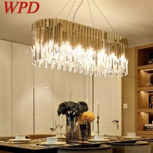 WPD Modern LED Crystal Chandelier Lighting Gold Luxury Decorative Fixtures For Living Room Dining Room Villa Duplex
