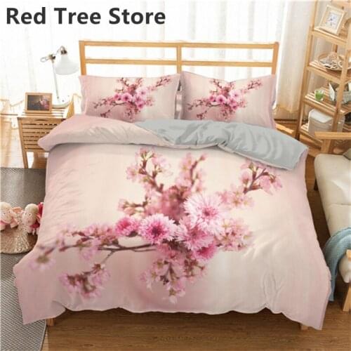 Modern 3D Colorful Bedding Set Queen King Size Flower Printed Quilt Duvet Cover Bed Linen Set with Pillowcase Floral Kids Adult