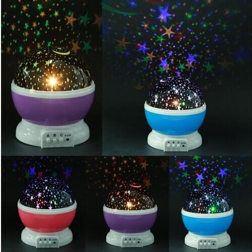 LED Night Light 3D Galaxy Rotating Projector Starry Night Light Star Sky Lighting Novelty Ball Lamp Party Wedding Decor#38