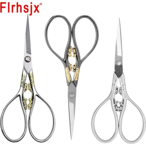 4.1 Inches Vintage Scissors Stainless Steel Embroidery Scissors Sharp Sewing Scissors for Tailor Craft DIY Cutting Sewing Tools
