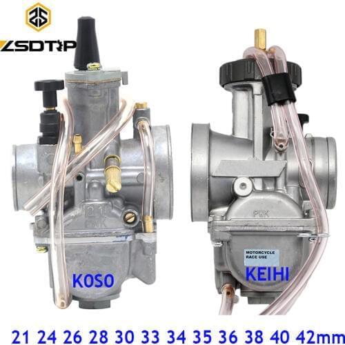 ZSDTRP Universal 21 24 26 28 30 32 33 34 35 36 38 40 42mm PWK Motorcycle Carburetor Carburador For Keihin Koso ATV Power Jet