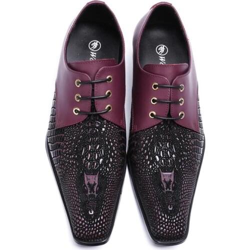 2021 new style fashion Genuine leather Gentleman Luxurye men gold Metal Toe party and wedding shoes