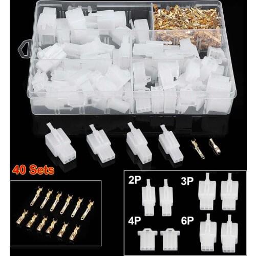 380Pcs/set Car Motorcycle Electrical 2.8mm 2 3 4 6 Pin Wire Terminal Connector Fixed Hook Male Female Terminals