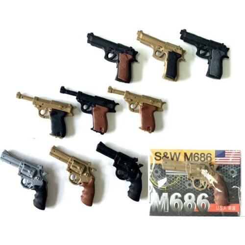 4 Pcs Novelty Mini Pistol Shape Rubber Eraser Kawaii Kids Toy Gifts Papelaria School Office Learn Correction Stationery