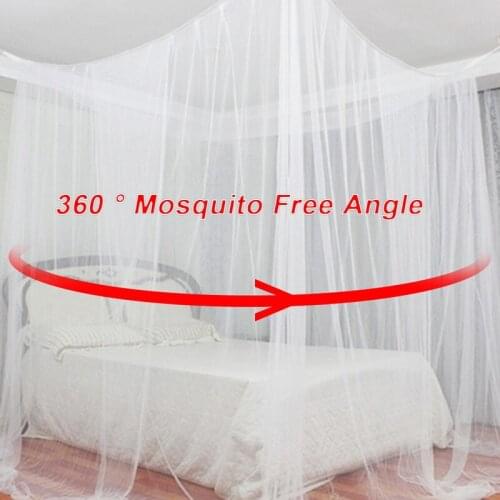 190x210x240cm 4 Corner Bed Netting Bed Mosquito Net Square Bedding Accessories Doors Mosquito Net Summer Home Textile