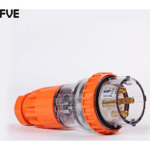 *40A 5pin 3 phase straight male plug and socket IP66 56P540