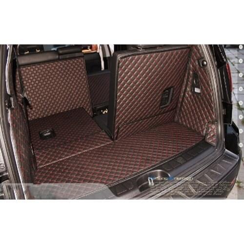 Car Travel Brand Auto Trunk Mats For KIA Mohave 7seats Trunk+Back Seat Mats Durable Waterproof Luggage Mats