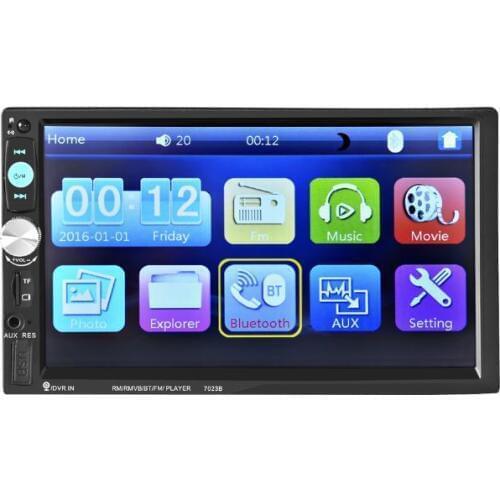 20pcs 7023B Auto Car 2 Din Car DVD Player 7 Inch Touch Scrren Radio Bluetooth Player Input 12V